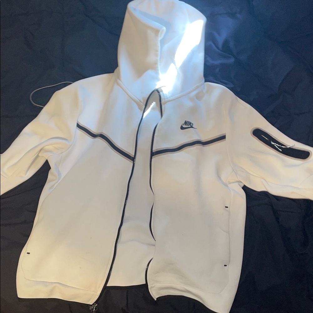 Nike White Hoodie with Black Details